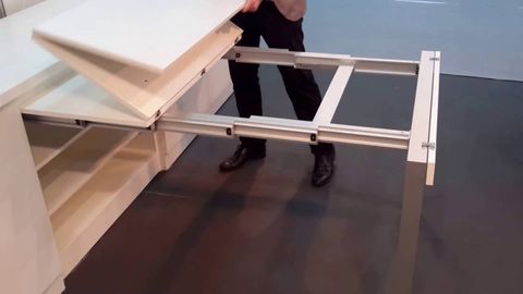 Sliding Kitchen Table – Things In The Kitchen inside Extendable Dining Table With Slide Mechanism